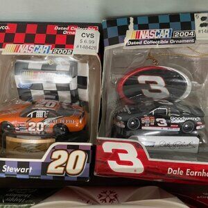 Trevco, NASCAR Ornaments, Tony Stewart (2002) & Dale Earnhardt (2004)